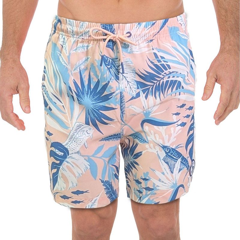 UZZI Amphibious Gear Men's Floral Fish Swim Suit | Coral Large