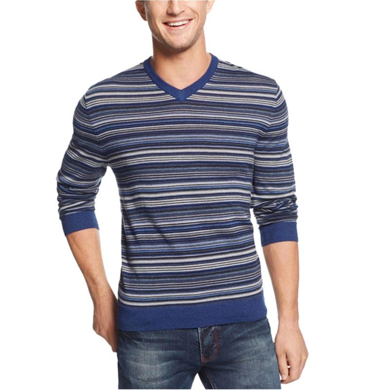 Club Room Mens Merino Wool-Blend Pullover Sweater, navybluecbo, XX-Large