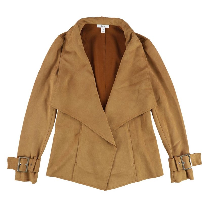bar III Womens Flyaway Jacket, brown, Small