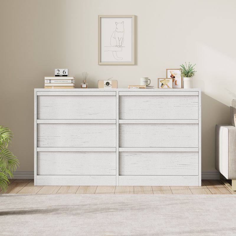 Chest of Drawers, Durable Wood Sideboard with Drawers & Spacious Countertop, Scandinavian Style Bedroom Furniture, for Living Room, Hallway