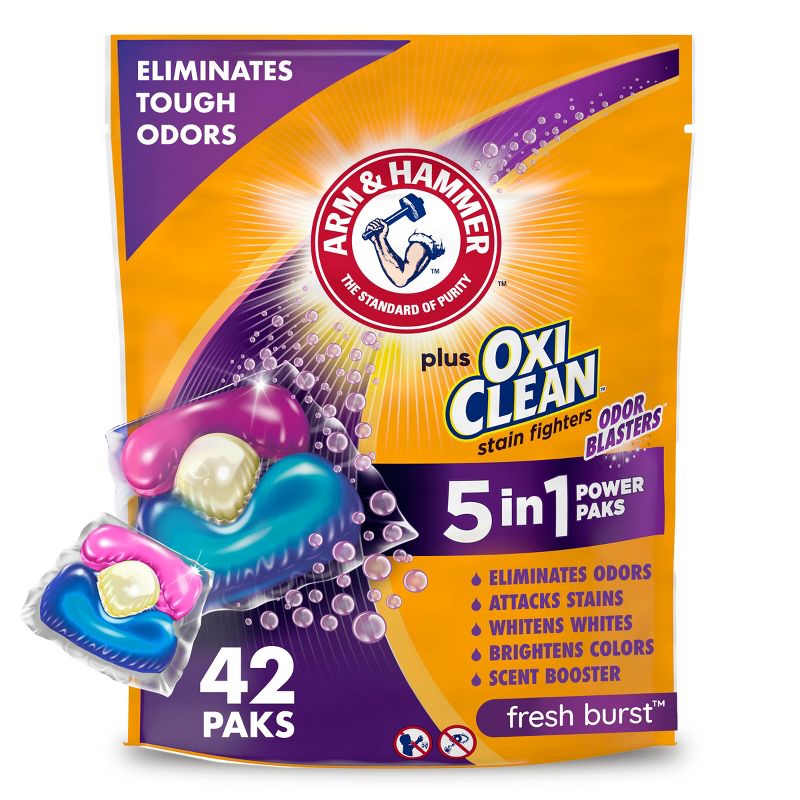 Arm & Hammer Plus Oxi Clean Odor Blasters HE Laundry Detergent Pods 160 Pacs - 208 fl oz