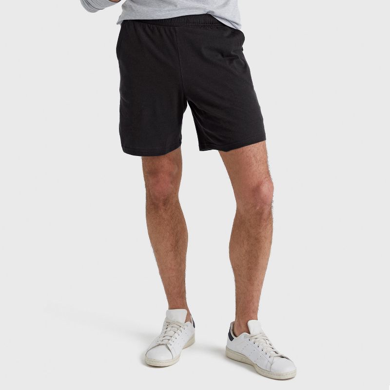 Hanes Originals Men's Cotton Shorts, 7" Black M