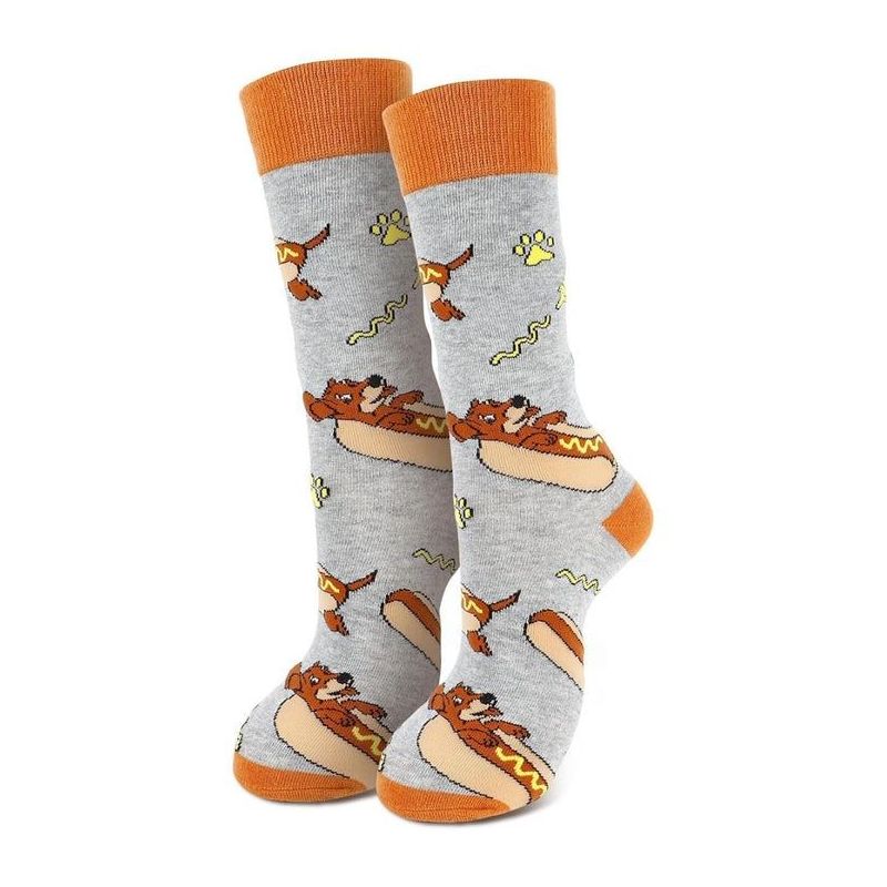 Hot Dog Socks from the Sock Panda (Men's Sizes, Adult Large)