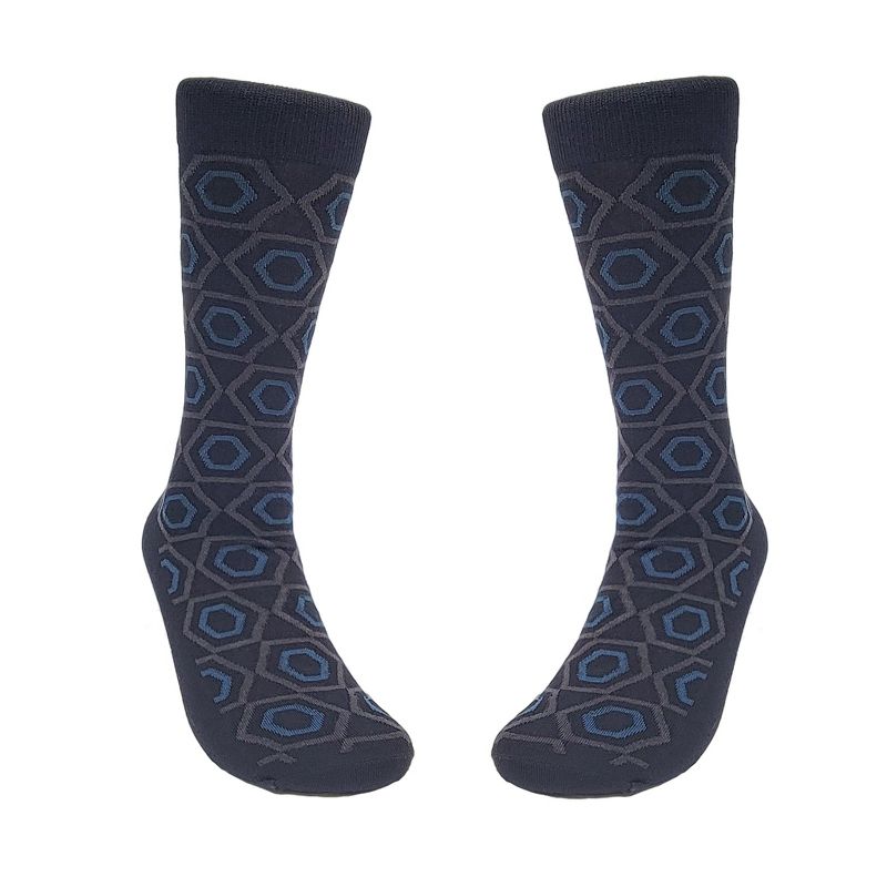 Hexagon Pattern Socks (Men's Sizes, Adult Large) from the Sock Panda