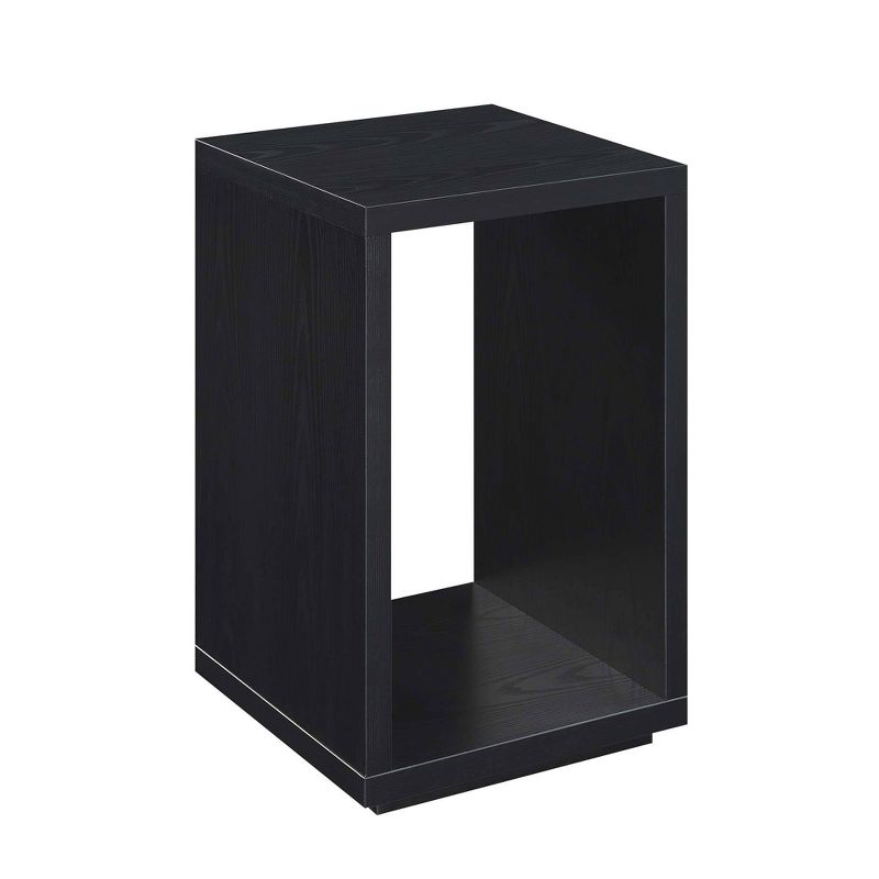 Northfield Admiral End Table with Shelf Black - Breighton Home: Modern Square Living Room Furniture, Melamine Surface