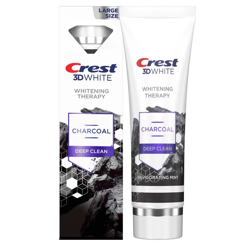 Crest 3D Whitening Therapy Charcoal Deep Clean Toothpaste - 4.6oz