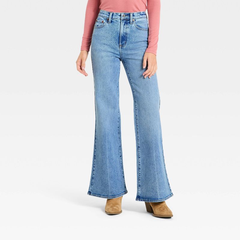 Women's Highest-Rise 70's Flare Jeans - Universal Thread™ Light Wash 2 Long