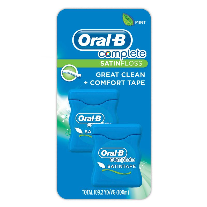 Oral-B Complete Satin Floss Dental Floss - Mint - 2pk