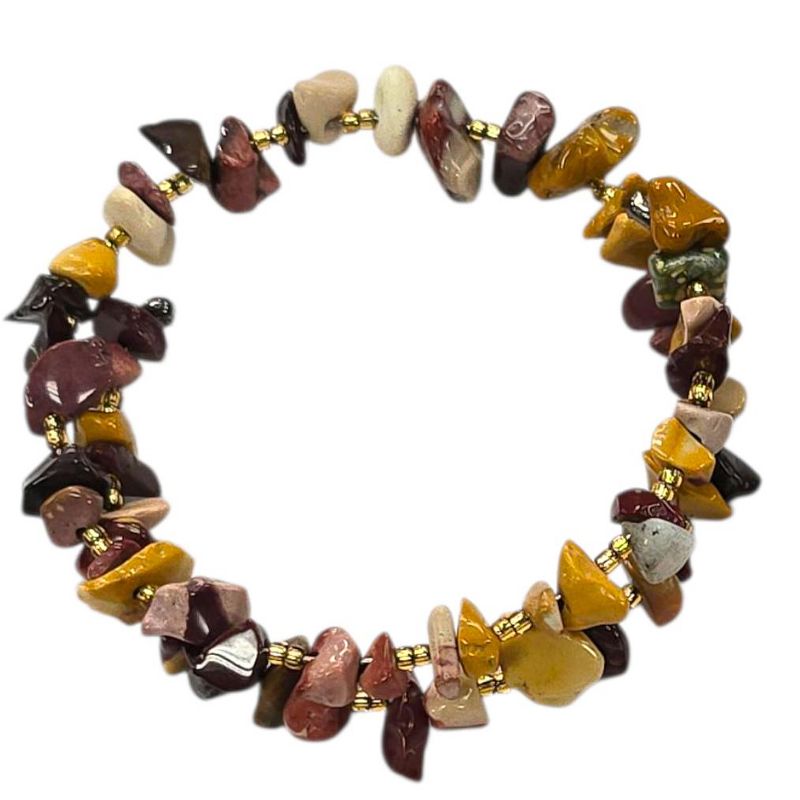 Michelle Marie Boutique's Multi-Colored Mookaite Gemstone Adjustable Bracelet