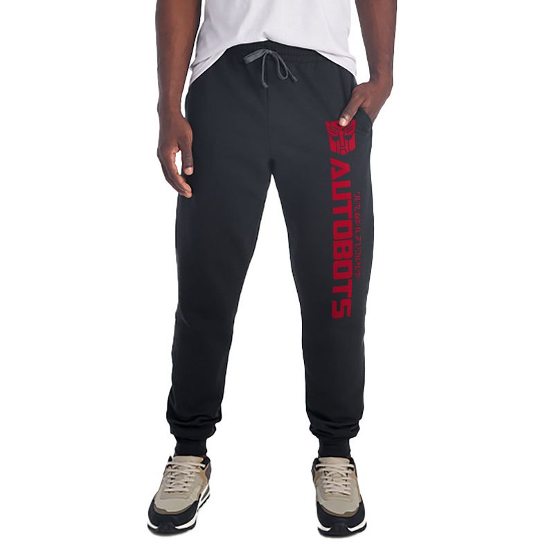 Transformers Autobot Unisex Jogger Sweatpants with Pockets for Men and Women Black Small