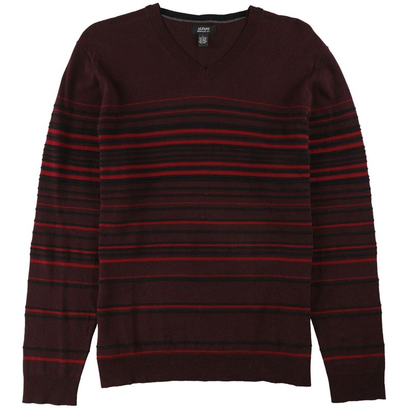 Alfani Mens Striped Knit Sweater, porthtrcbo, Small