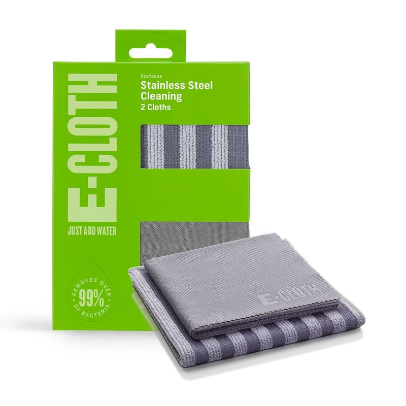 E-Cloth Stainless Steel Microfiber Cleaning Cloth Set - 2ct