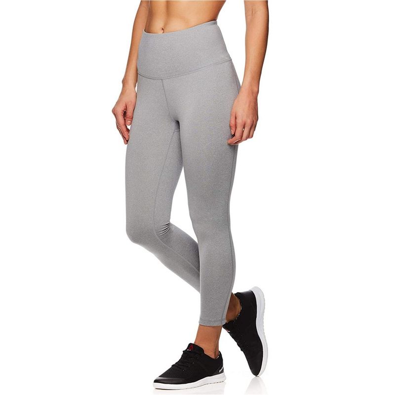 Reebok Womens High Rise Capri Leggings Yoga Pants, r144, Large