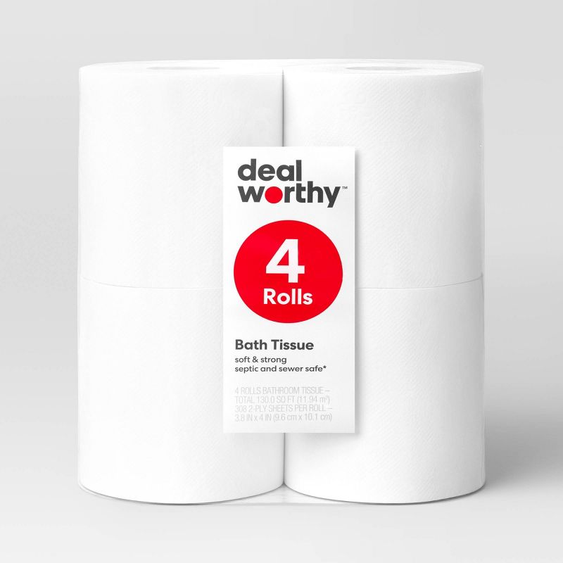 Toilet Paper - 4 Rolls - Dealworthy™