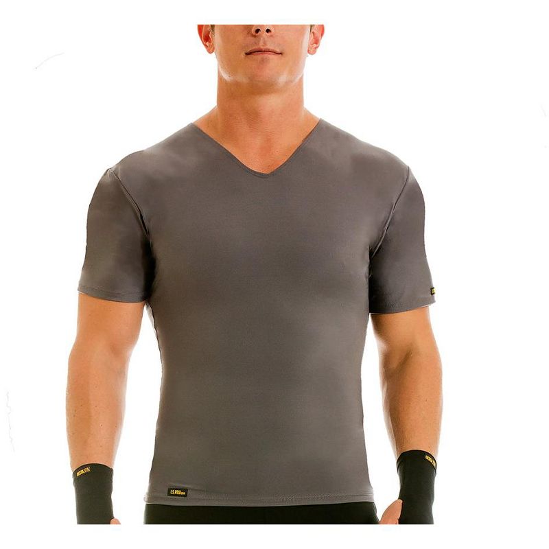 Insta Slim Big & Tall Compression V-Neck VA0001BT Gunmetal Size 6XL