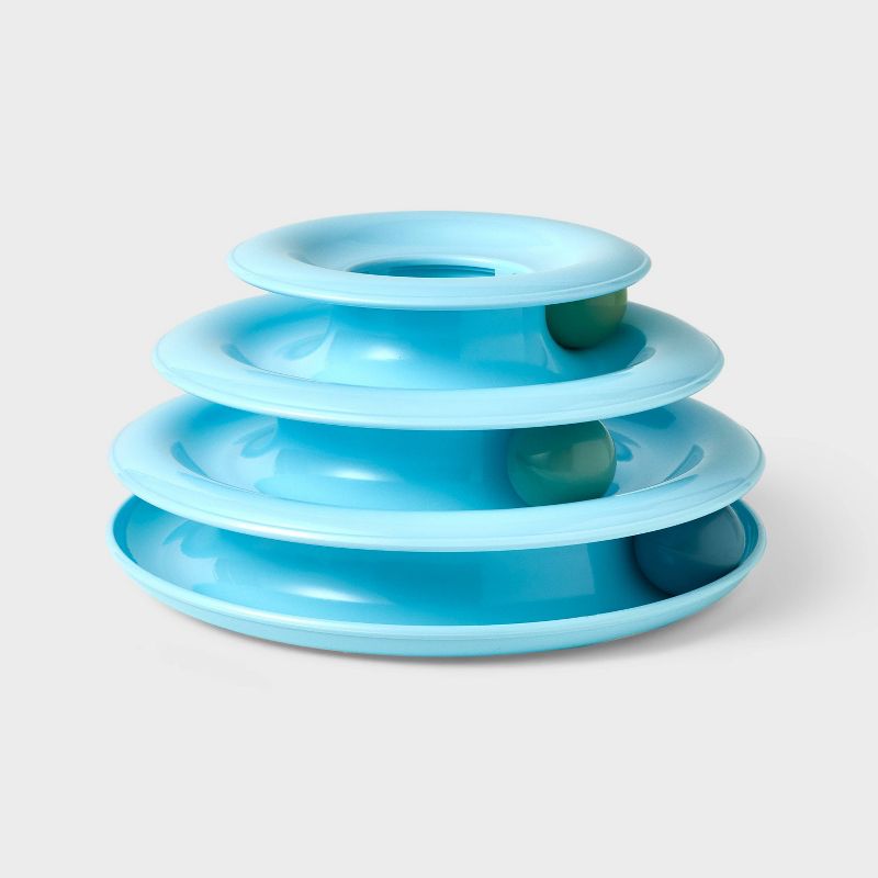 3 Layer Trackball Interactive Cat Toy - Boots & Barkley™ - Blue