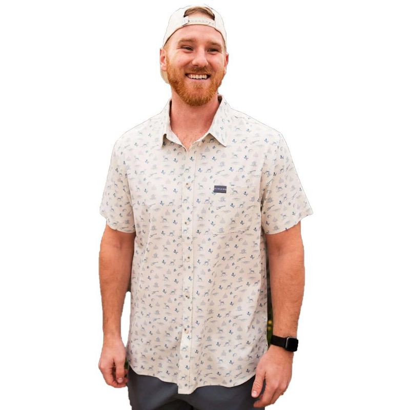 Burlebo Men's Performance Short Sleeve Button Up Shirt