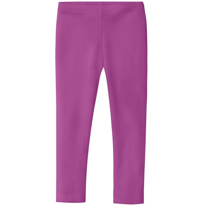 City Threads USA-Made Girls Soft Organic Cotton Leggings | Plum - 4Y