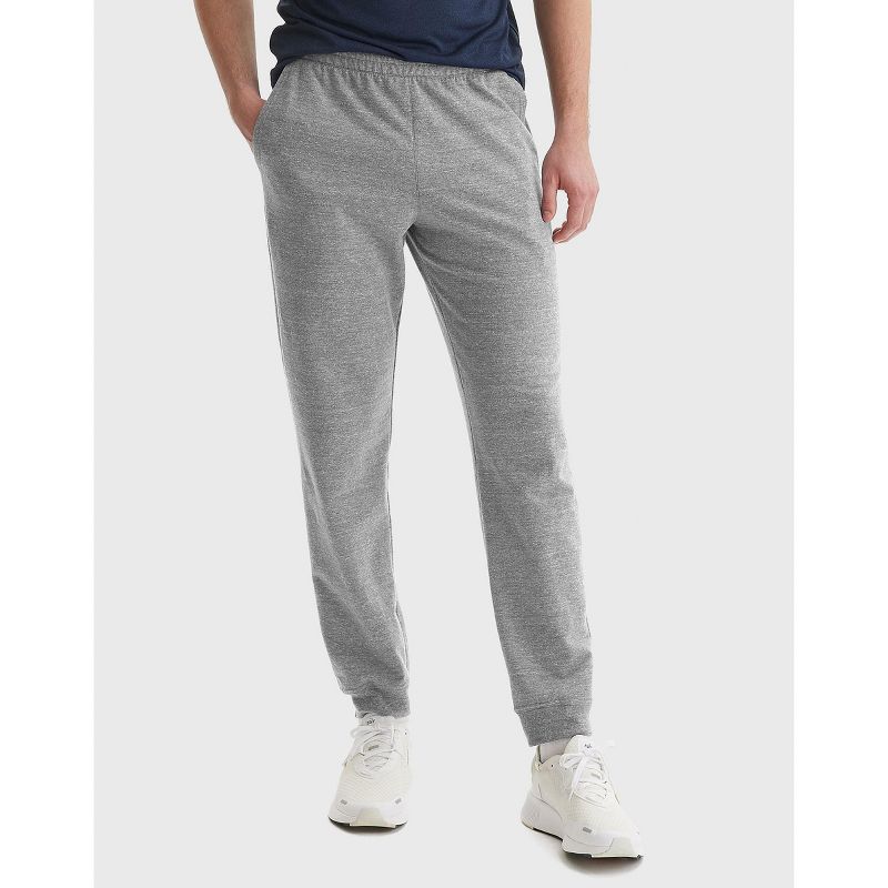 Hanes Originals Men's French Terry Joggers with Pockets, 30.5" Concrete Heather L