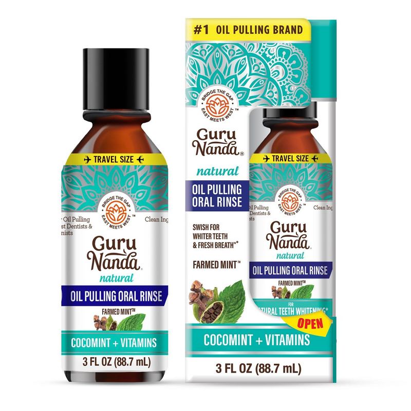 GuruNanda Cocomint Oil Pulling Oral Rinse - 3oz