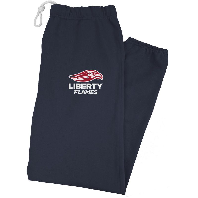 Men's Campus Lab Liberty University Officially Licensed Apparel - Primary Logo School Color Jogger Sweatpants Navy Large