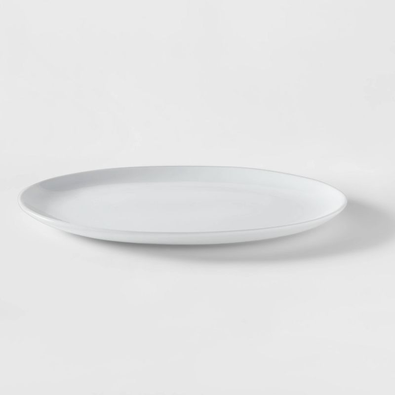 Oval Porcelain Serving Platter 15.5'' White - Threshold™