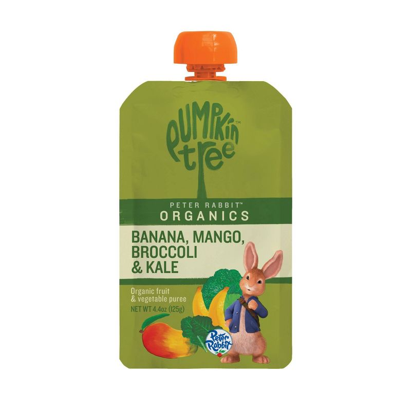 Peter Rabbit Organics Pumpkin Tree Banana Mango Broccoli & Kale Baby Food Pouch - 4.4oz