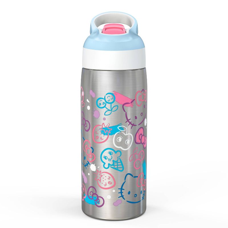 19oz Vacuum Riverside Portable Drinkware Bottle 'Hello Kitty' - Zak Designs: Sanrio Kids Water Bottle, Stainless Steel