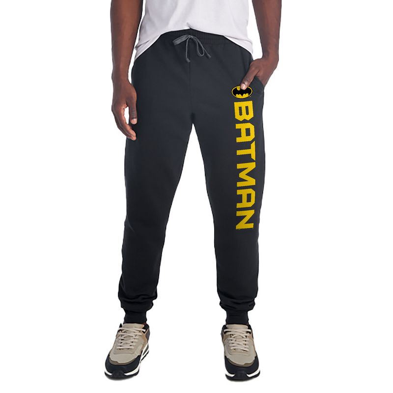 Batman Batman Symbol Unisex Jogger Sweatpants with Pockets for Men and Women Black Large