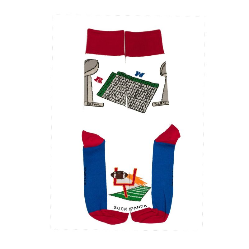 Football Bowl Numbers Pool Socks from the Sock Panda (Men's Sizes, Adult Large)