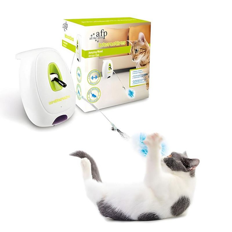 Allforpaws Interactive Cat Toy Automatic Interactive Jumping Wand Pet Toy, Halloween Pet Toy