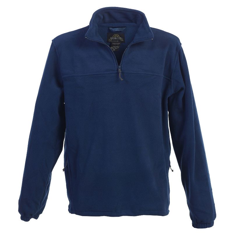 Gioberti Men's Half Zip Polar Fleece Jacket, Navy, Small