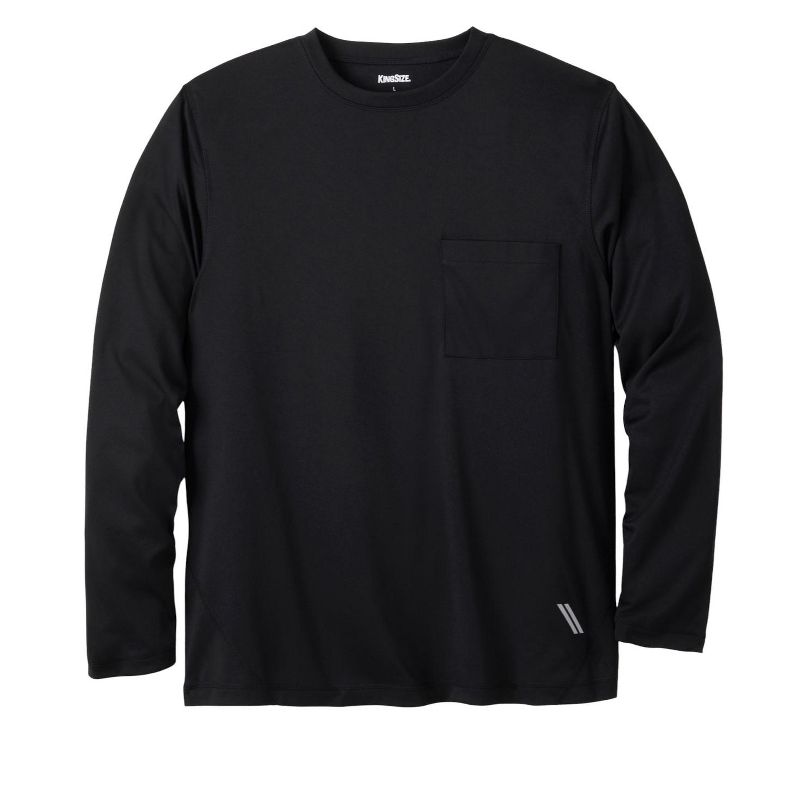 KingSize Long-Sleeve Wicking Top - XL, Black