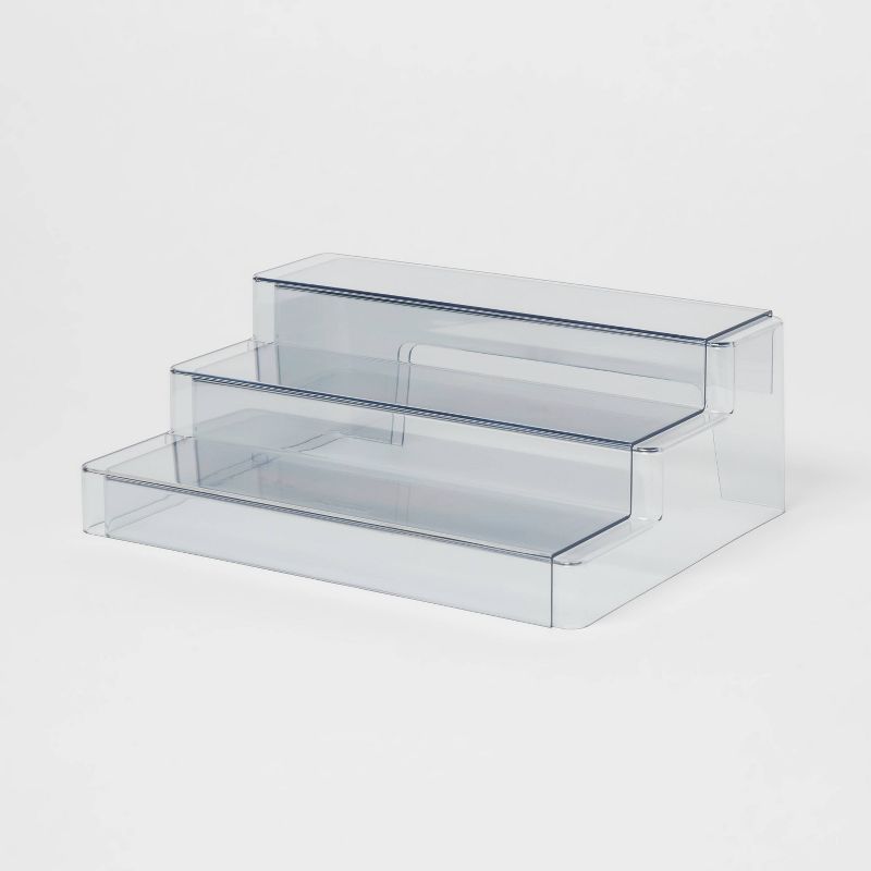 Plastic 3-Tier Expandable Shelf Clear - Brightroom™: Kitchen & Pantry Organizer, Polyethylene, Spot Clean, 13.5" Width
