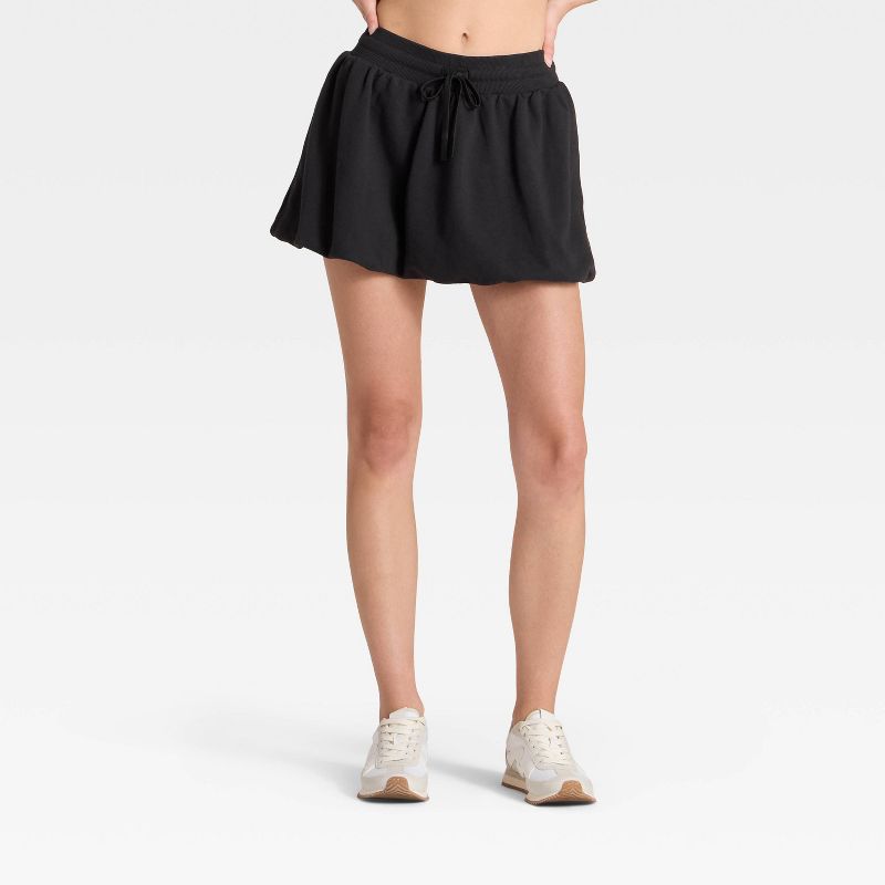 Women's French Terry Bubble Skort - JoyLab™ Black XS