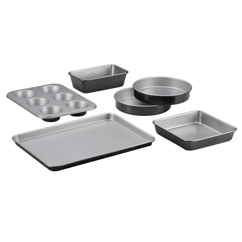 Cuisinart 6pc Bakeware Set AMB-6: Nonstick Aluminized Steel Baking Set, Includes Muffin & Cake Pans, Dishwasher-Safe