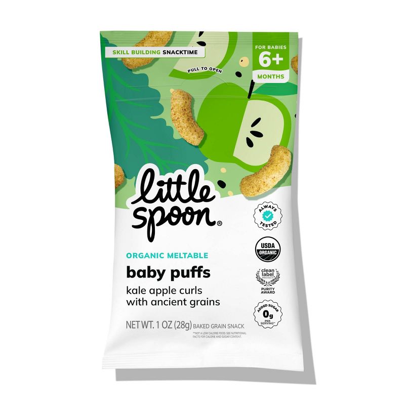 Little Spoon Organic Kale Apple Curl Baby Puffs – 1oz