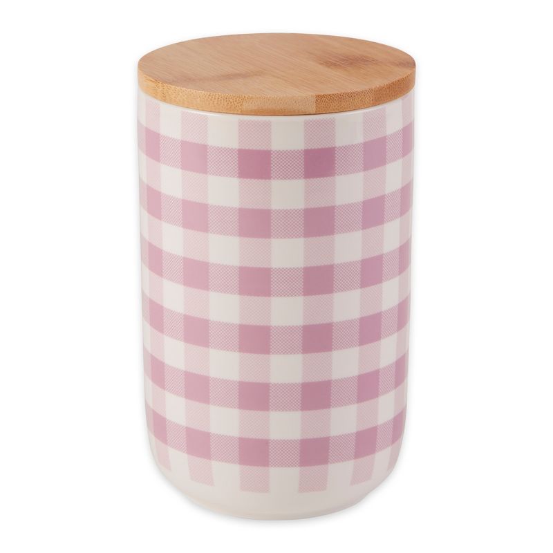 Bone Dry Ceramic Treat Canister - Pansy Petite Check