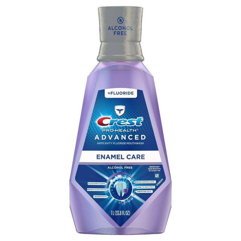 Crest Pro-Health Advanced Mouthwash, Alcohol Free, Enamel Care - 1 L