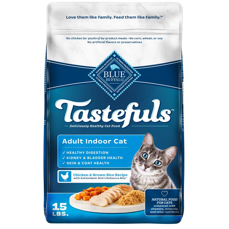 Blue Buffalo Tastefuls with Chicken Indoor Natural Adult Dry Cat Food - 15lbs