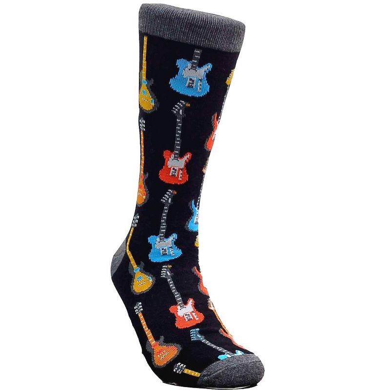 Electric Guitar Pattern Socks - Large from the Sock Panda (Men's Sizes, Adult Large)