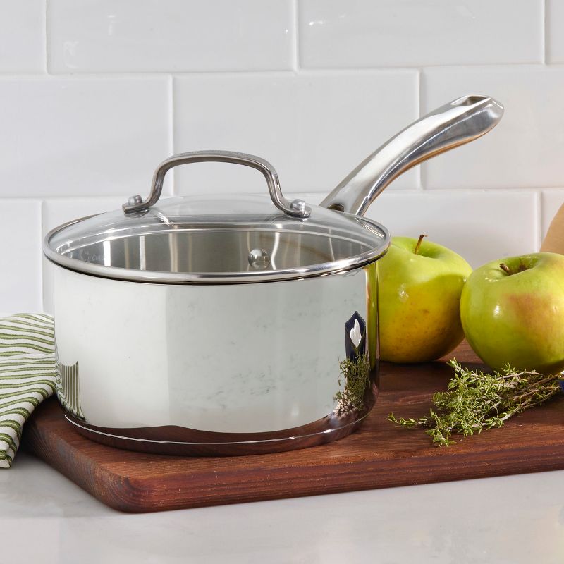 Cuisinart Classic 2.5qt Stainless Steel Saucepan with Cover - 831925-18: Even-Heating, Dishwasher & Oven-Safe Pot