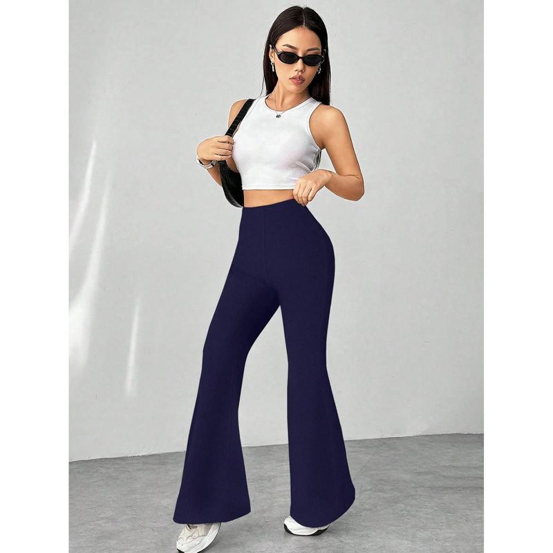 High Waisted Leggings for Women - Yoga Pants for Women - Buttery Soft Bell Bottom Palazzo - Versatile Sizing purple,M