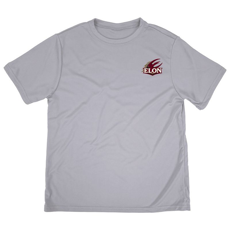 Boys' Elon University Sport T-Shirt Left Chest Logo Athletic Heather Small