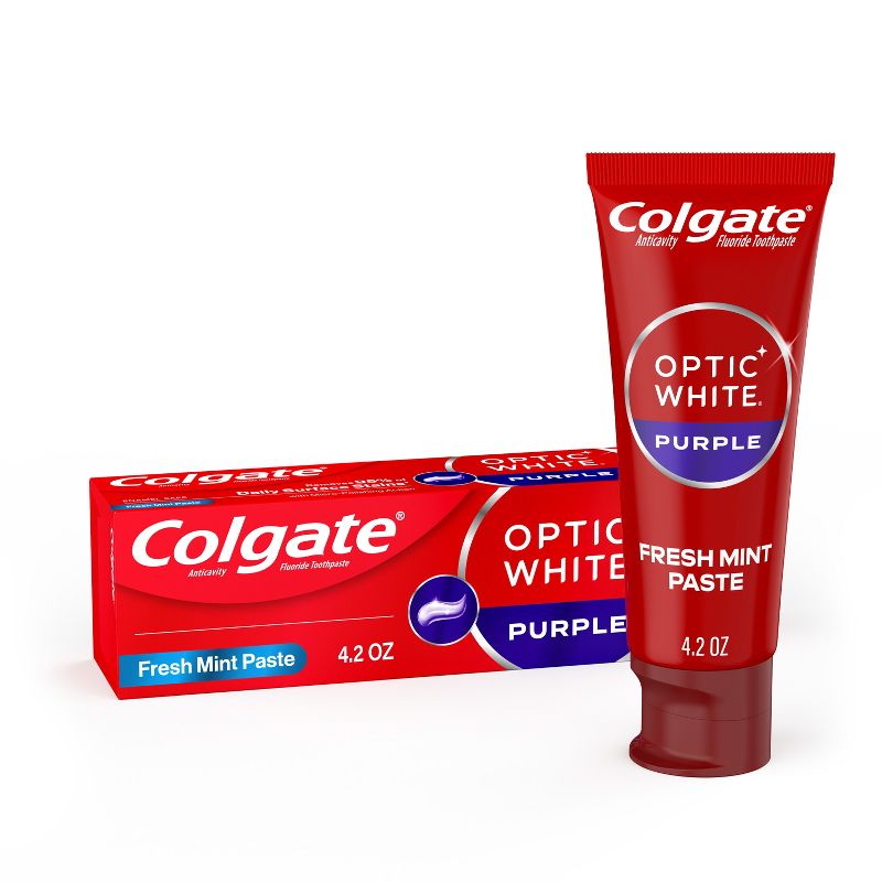 Colgate Optic White Purple Toothpaste for Teeth Whitening - 4.2oz