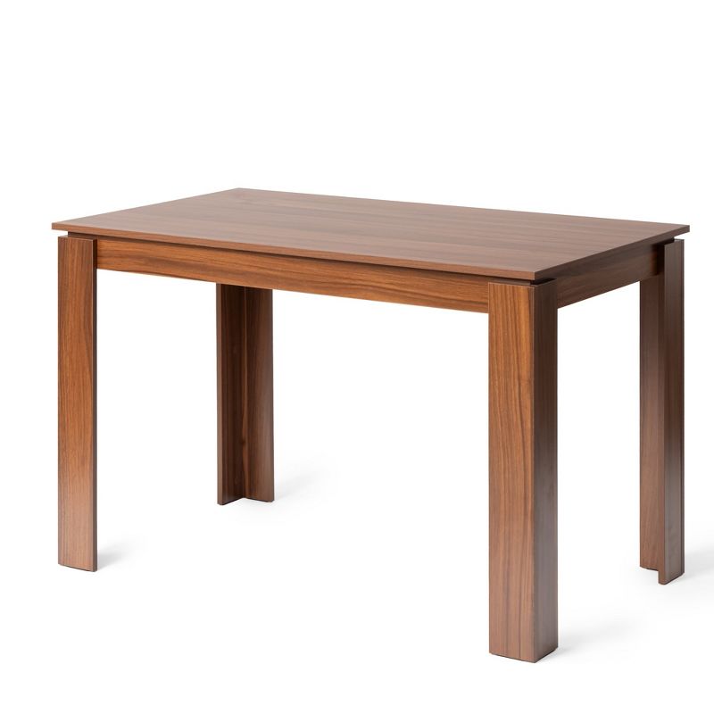 FurnitureR Dining Table Rectangular for 2–4 People, Kitchen&Dining Room Table with Wood Frame for Small Spaces, Apartment, Home Office, Brown