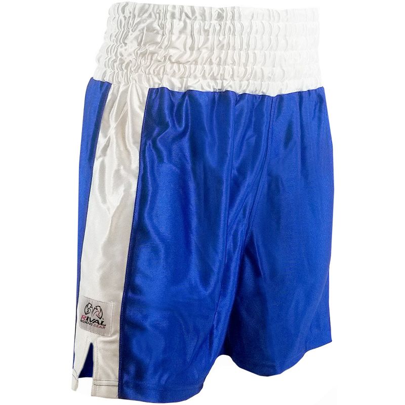 Rival Boxing Youth Dazzle Competition Boxing Trunks - Medium - Blue/White