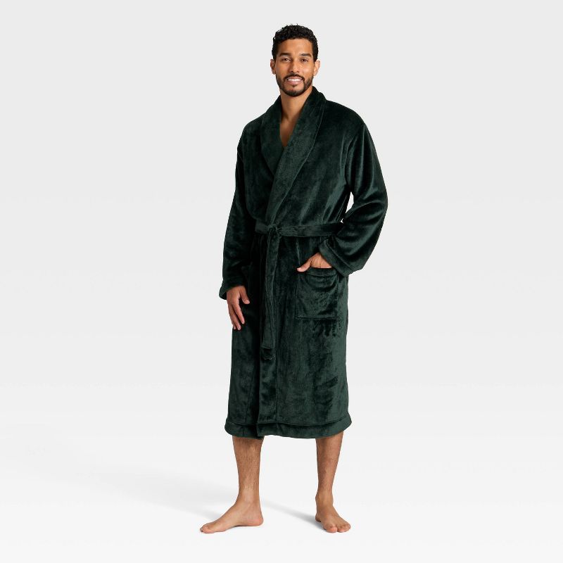 Men's Plush Robe - Goodfellow & Co™ Green S/M