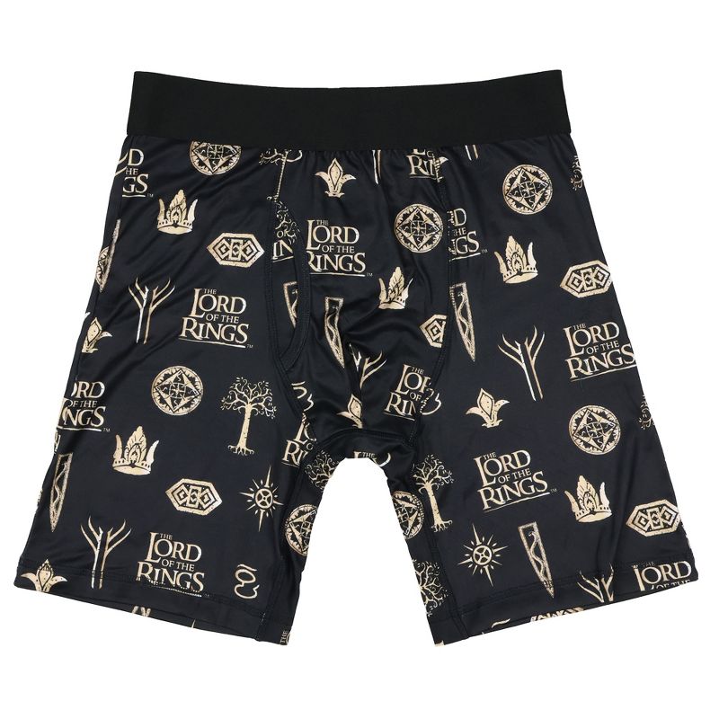 Intimo The Lord of The Rings Boxer Briefs Mens' LOTR Symbol Design Underwear (XL) Black