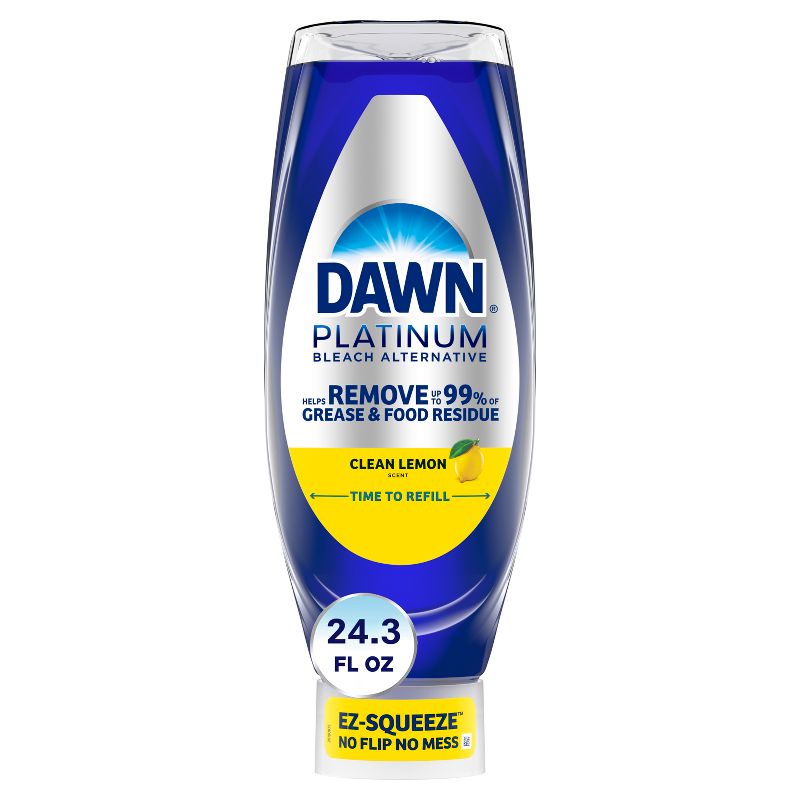 Dawn Platinum Bleach Alternative Ez Squeeze Clean Dish Soap - Lemon - 24.3 fl oz